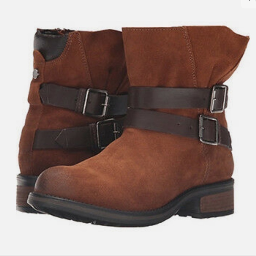 Steve Madden Dormaa Suede‎ Boots in Cognac Size 7
